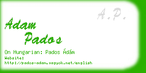 adam pados business card